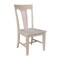 International Concepts Elle Solid Wood Splat Back Dining Chairs - Set of 2 - Unfinished CI-68P - alternate 2